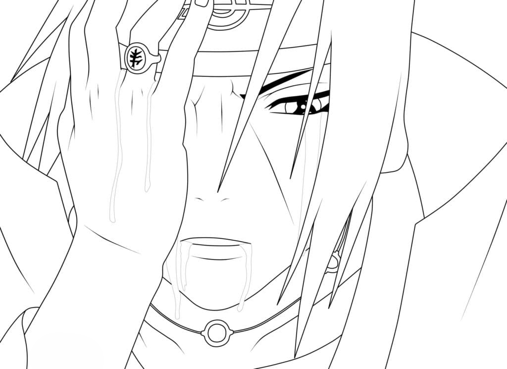 Coloring page Itachi Uchiha from the Naruto anime