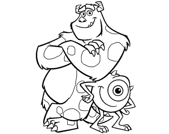 Monster Corporation Coloring Pages 90 pieces - Print or Download for Free