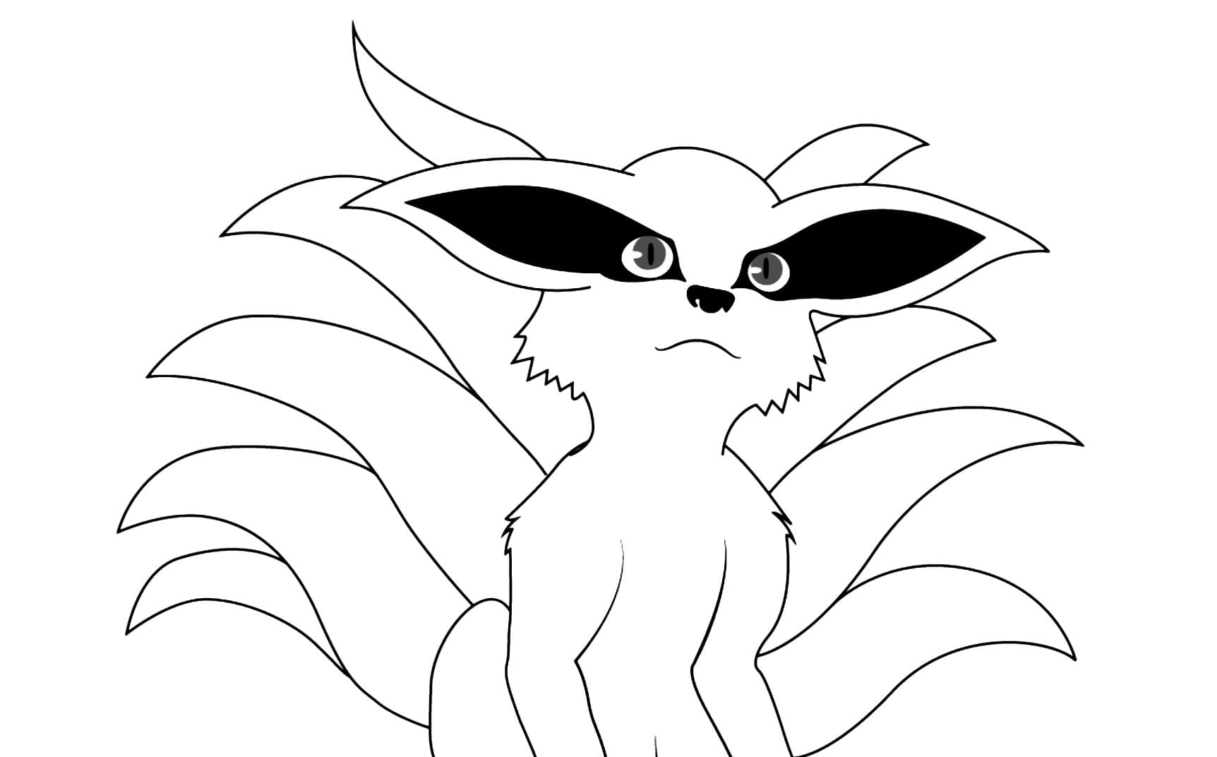 Coloring Pages Kurama from Anime - Print for free.