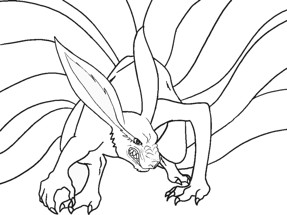 The Beast with 9 tails Coloring page Print