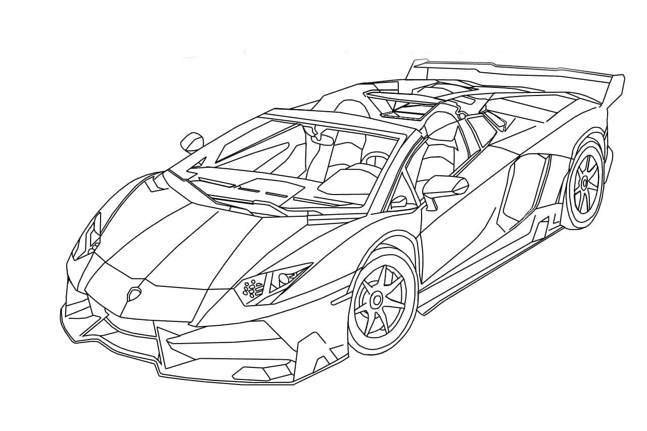 Coloring page Lamborghini Lamborghini Huracan EVO