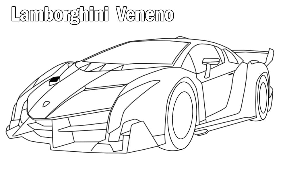 Para Colorear Lamborghini Coche Lamborghini Veneno