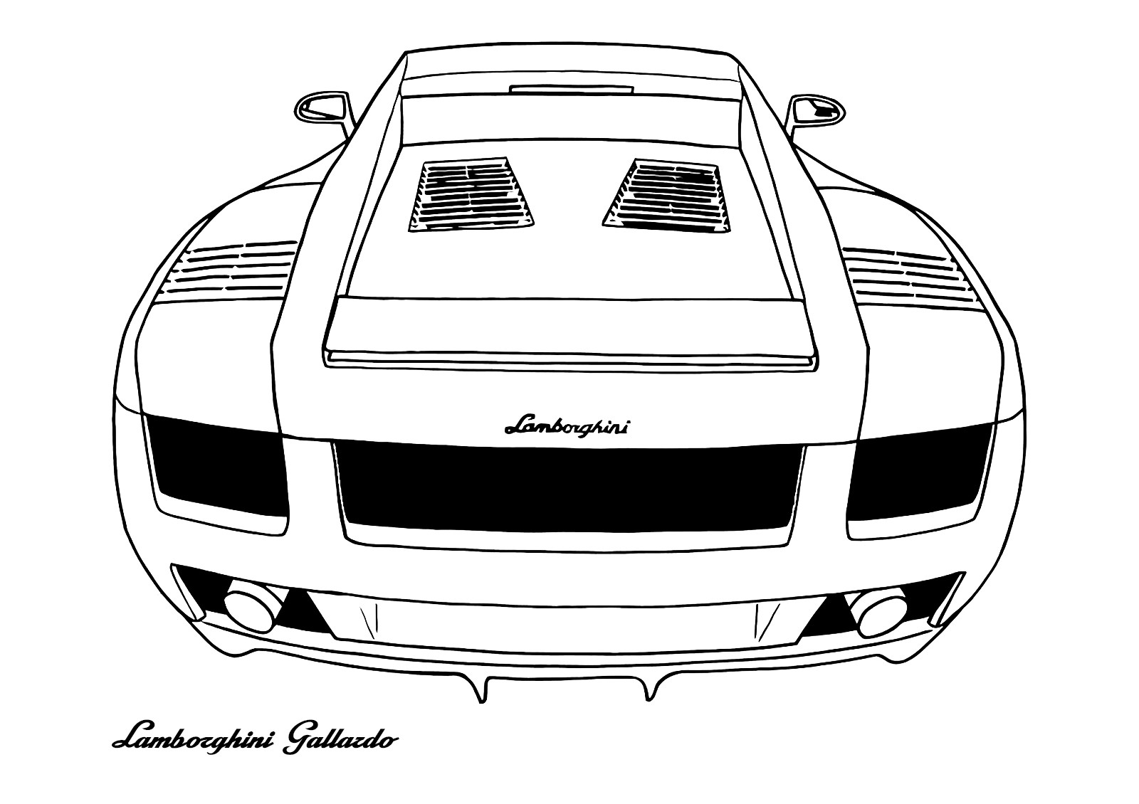 Ausmalbild Lamborghini Lamborghini Gallardo