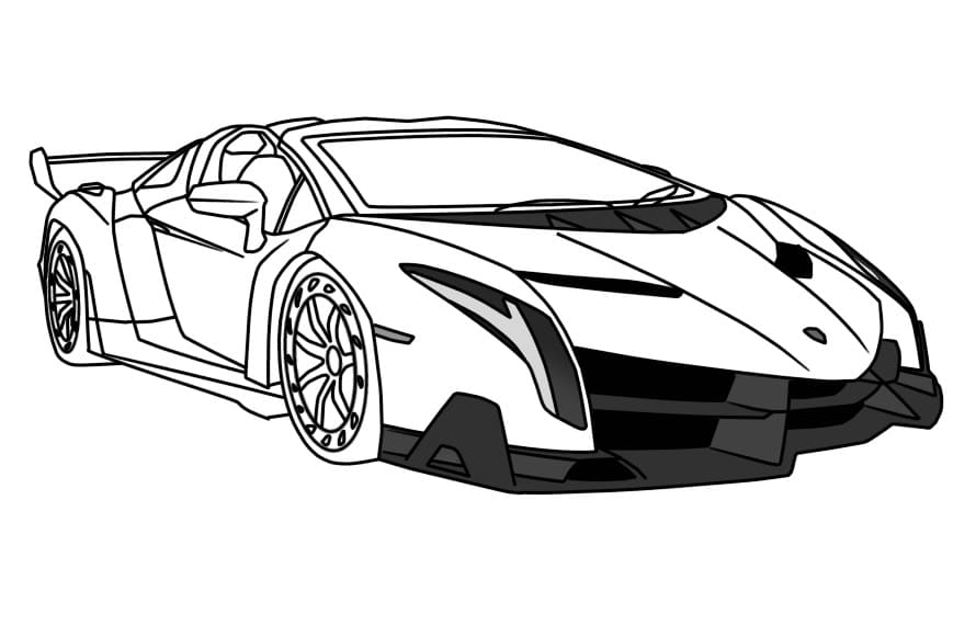  Dibujos para colorear Lamborghini Coche