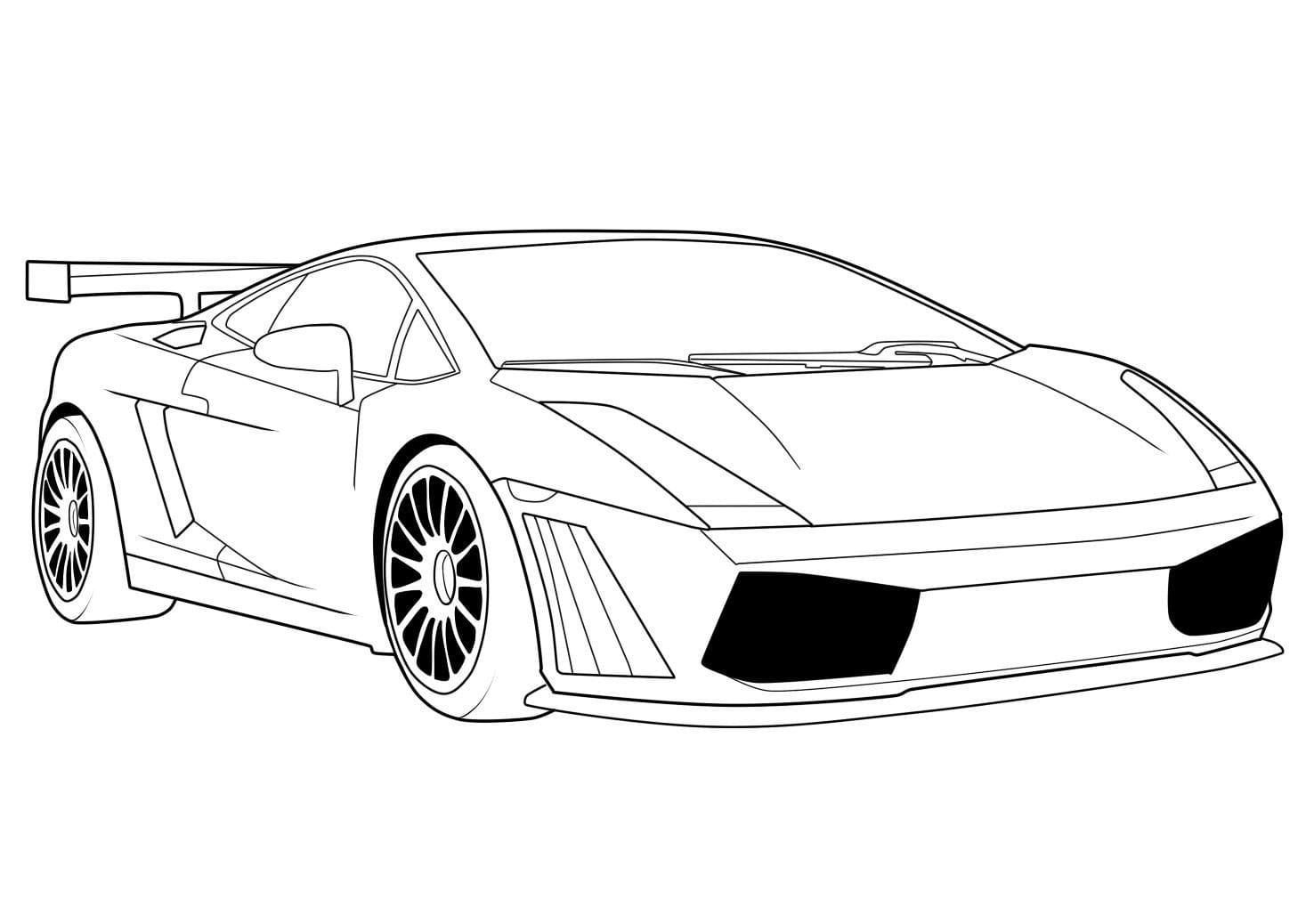 Coloring page Lamborghini Lamborghini Aventador