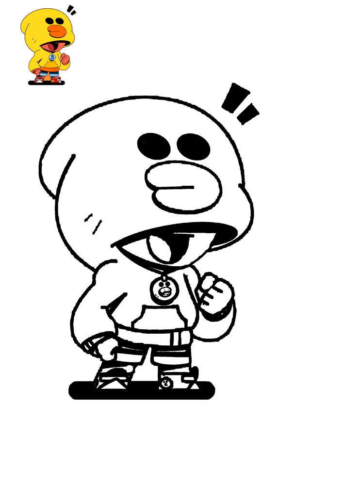 Leon Coloring Pages From The Game Brawl Stars The Largest Collection Is 70 Pieces Razukraski Com - coloriage brawl stars max skin