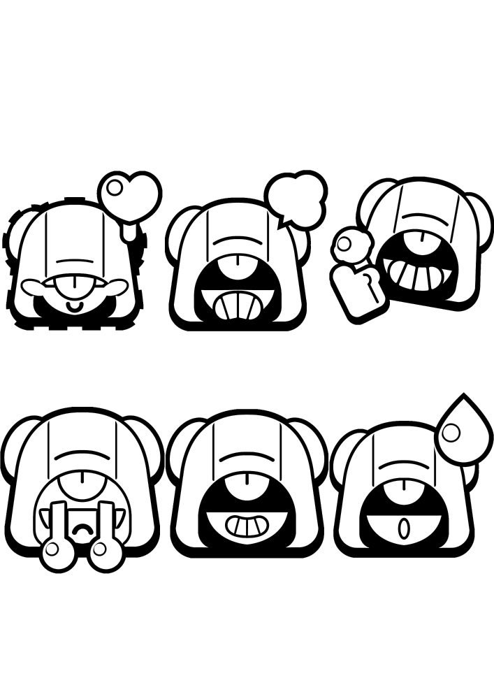 Leon Coloring Pages From The Game Brawl Stars The Largest Collection Is 70 Pieces Razukraski Com - pièces brawl stars