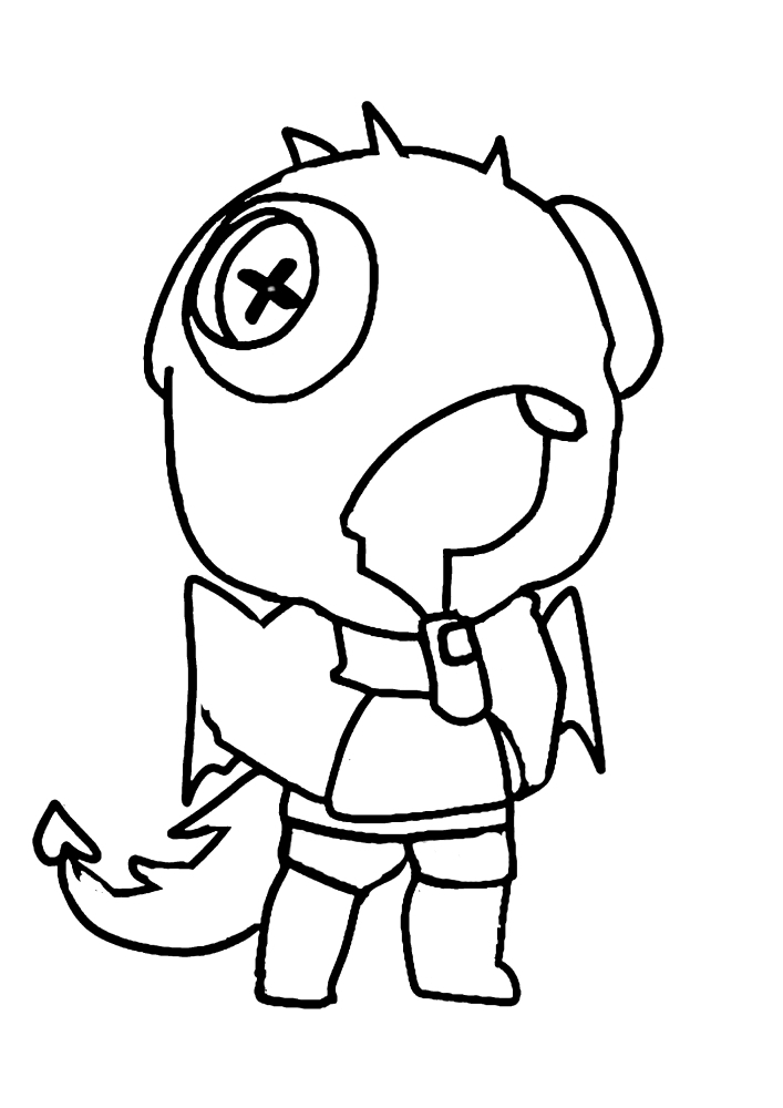 Character Leon - coloring book for kids.