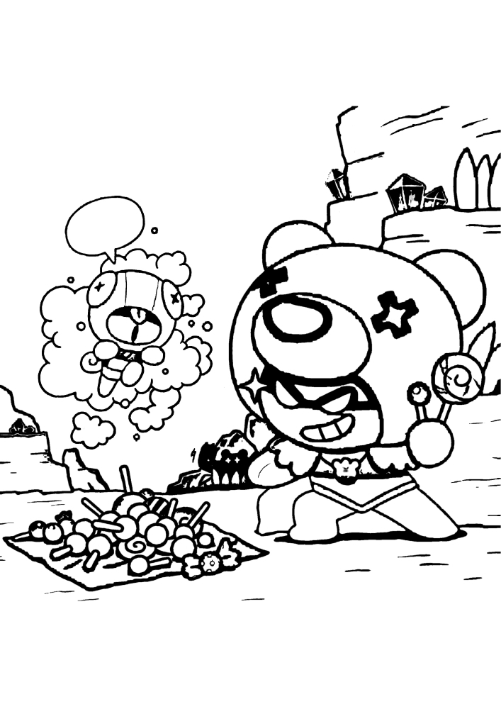 Nita lures Leon with sweets.