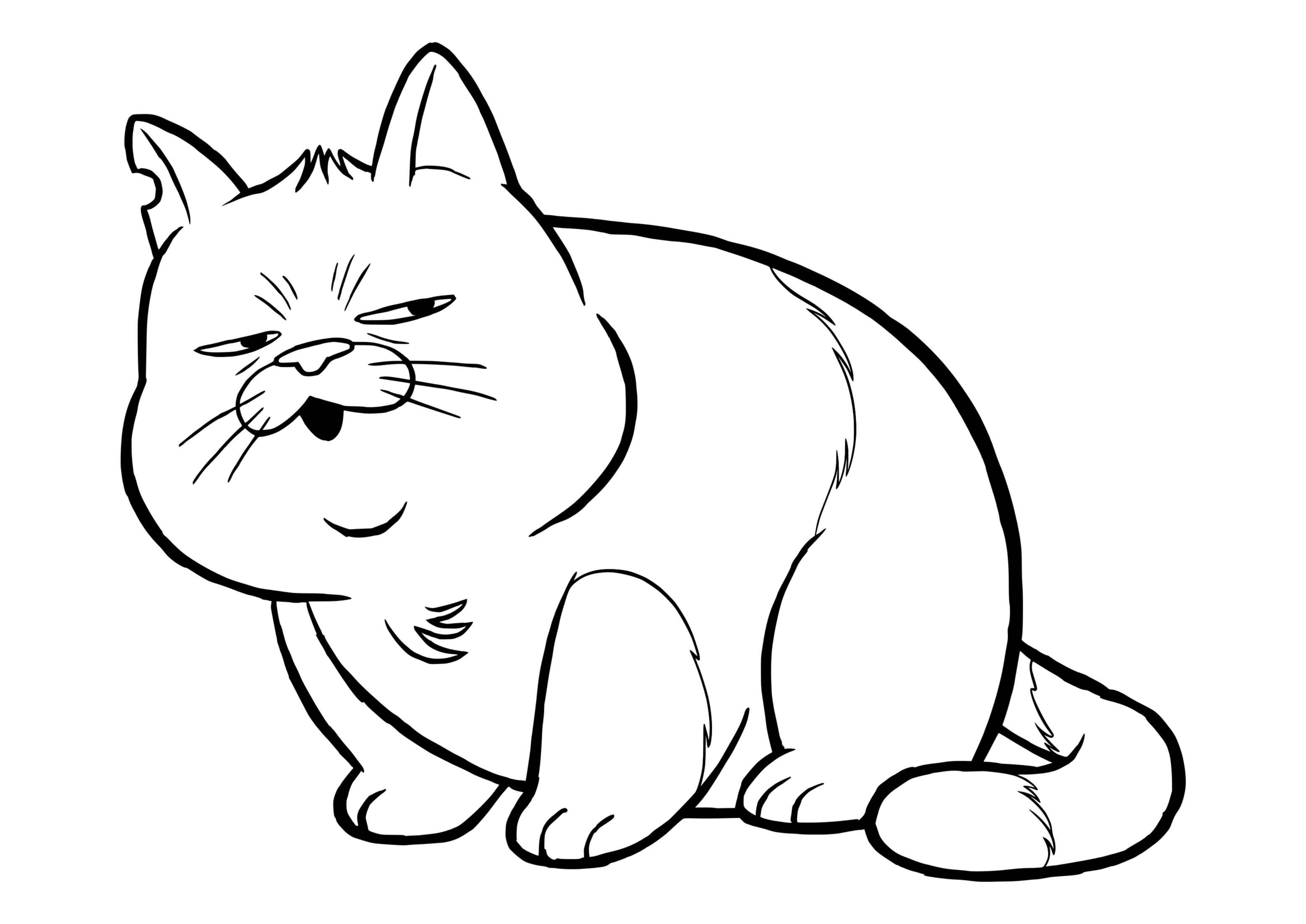 Coloring page Luca Machiavelli the Cat
