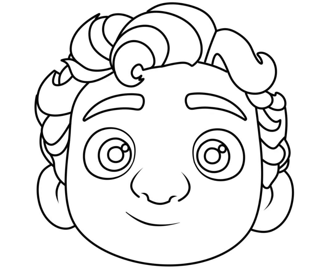 Coloring page Luca Luca's face