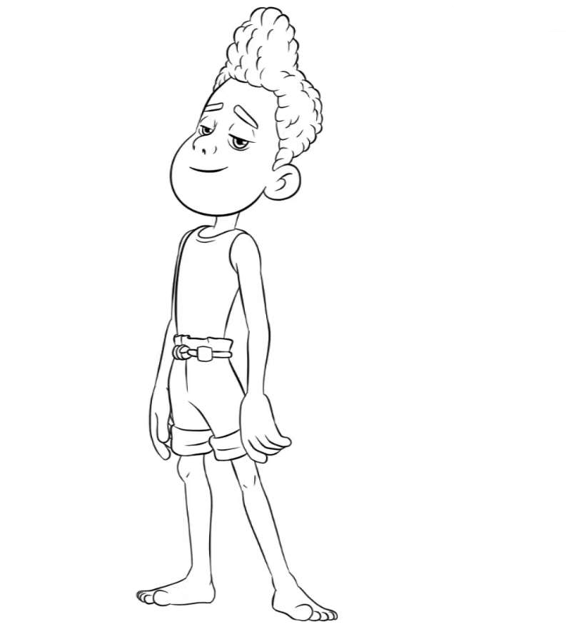 Coloring page Luca One of the main characters of the cartoon