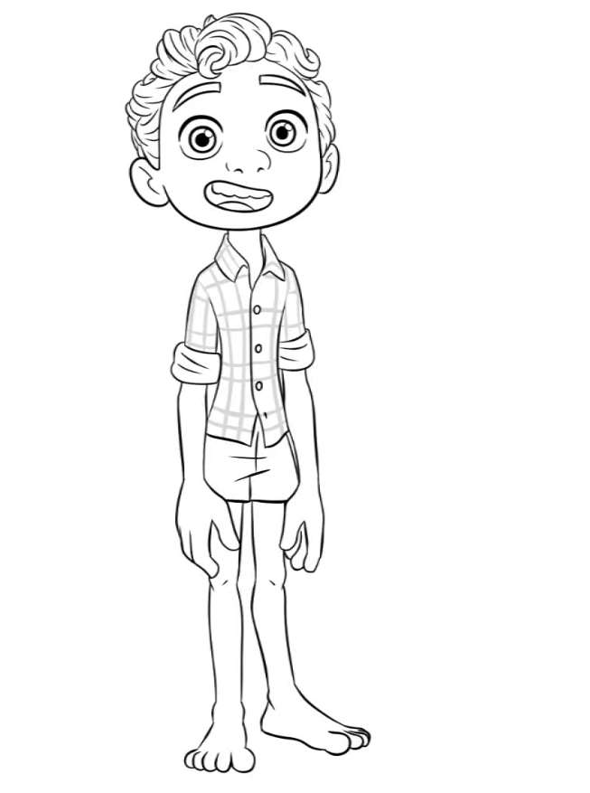 Coloring page Luca Alberto in full growth