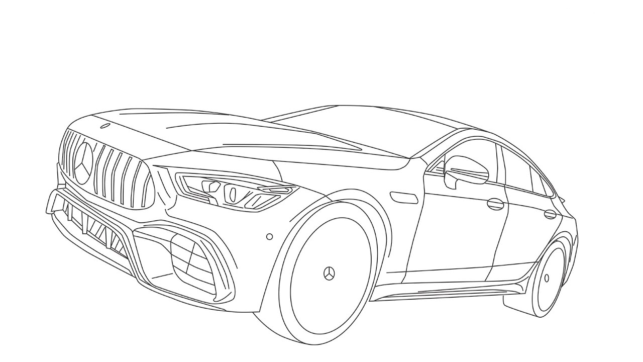 Coloring Pages Mercedes Benz Cars - Print