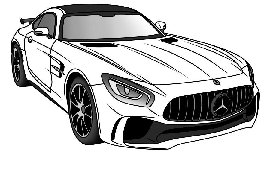 Coloring page Mercedes Benz Mercedes AMG