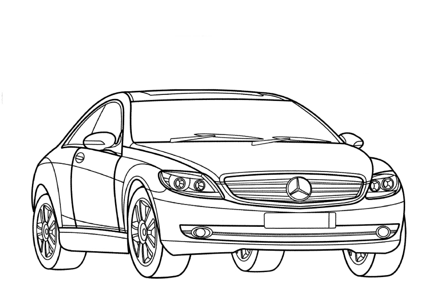 Coloring page Mercedes Benz Mercedes for boys