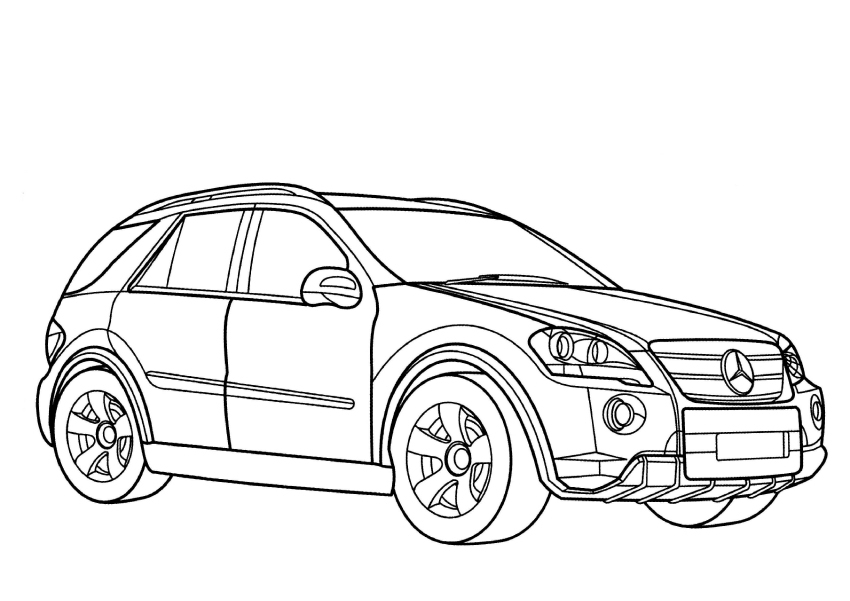 Coloring page Mercedes Benz Mercedes SUV