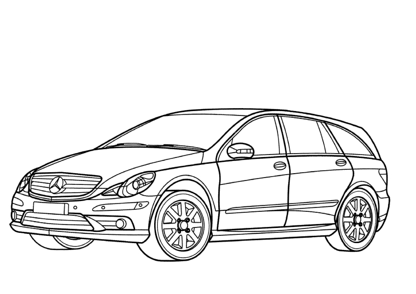 Coloring page Mercedes Benz Mercedes R350 CDI