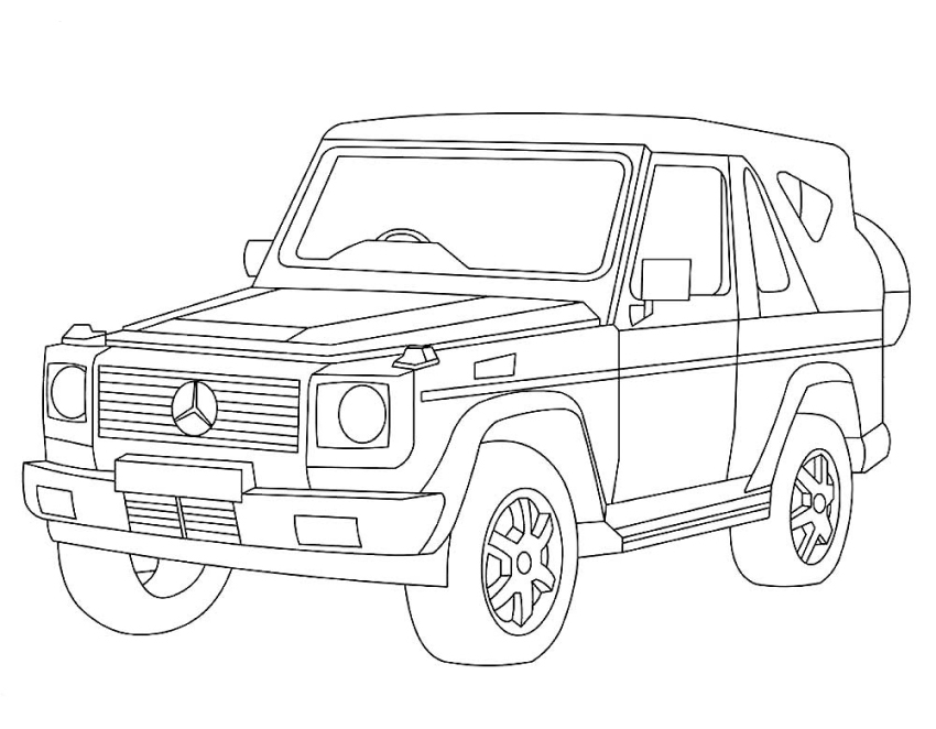 Coloring page Mercedes Benz G-Class