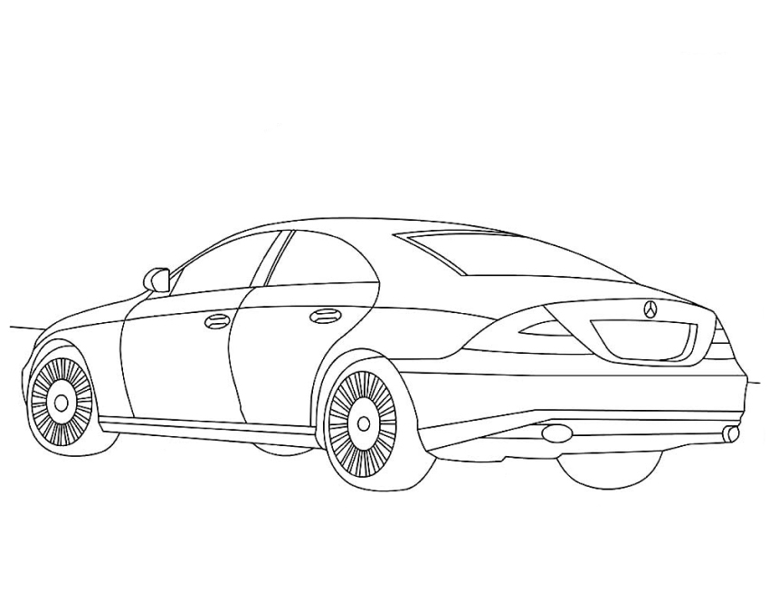 Coloring page Mercedes Benz Mercedes for children