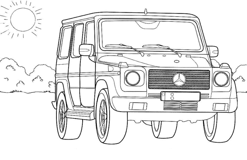 Coloring page Mercedes Benz G63