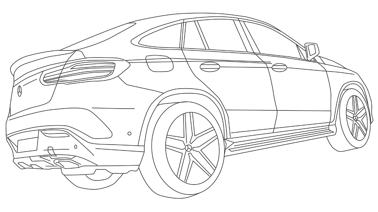 Coloring page Mercedes Benz Mercedes GLE 350 car