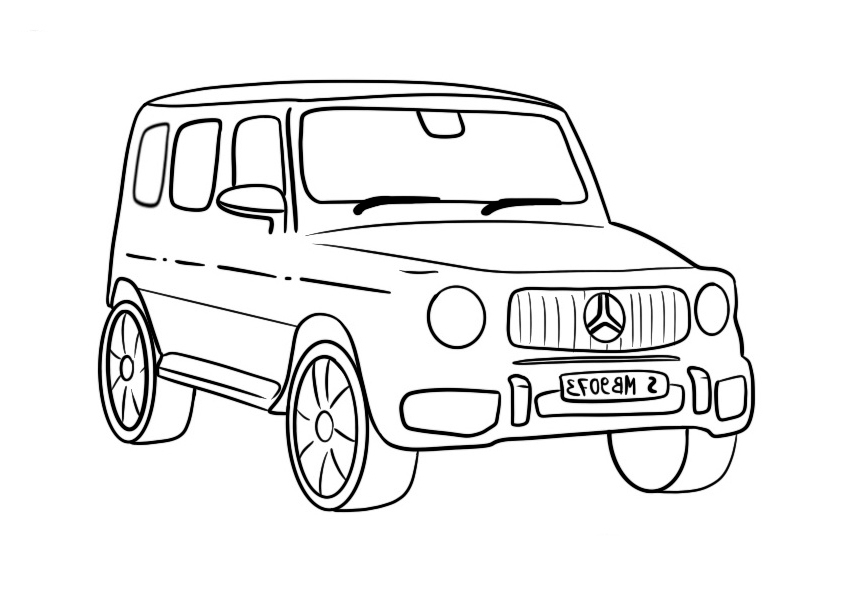 Coloring page Mercedes Benz SUV G-Class Mercedes