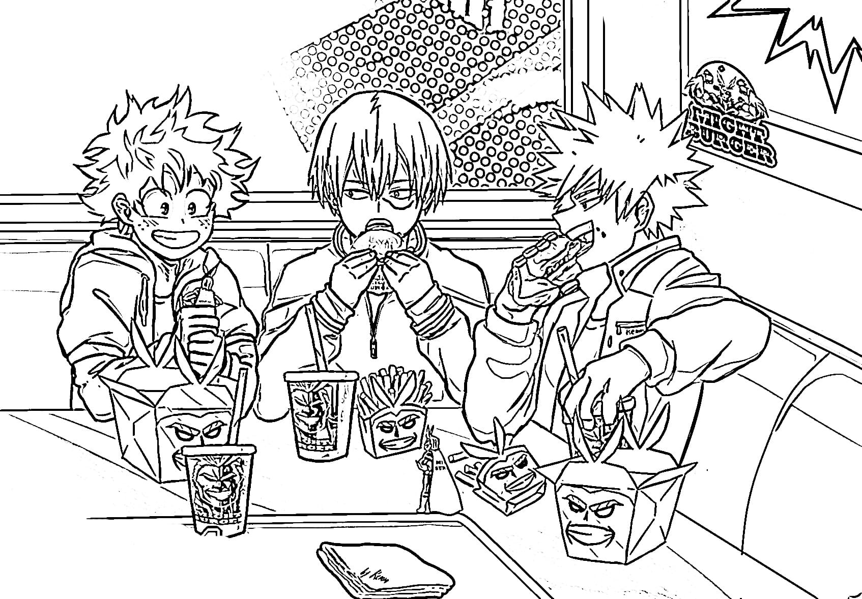 Coloring Pages are My Hero Academia. Print Coloring Pages from Anime.