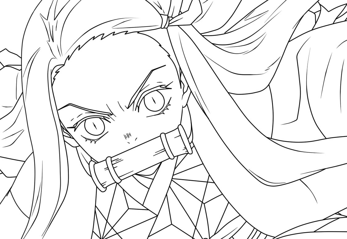 Coloring Pages Nezuko Kamado   Print for free