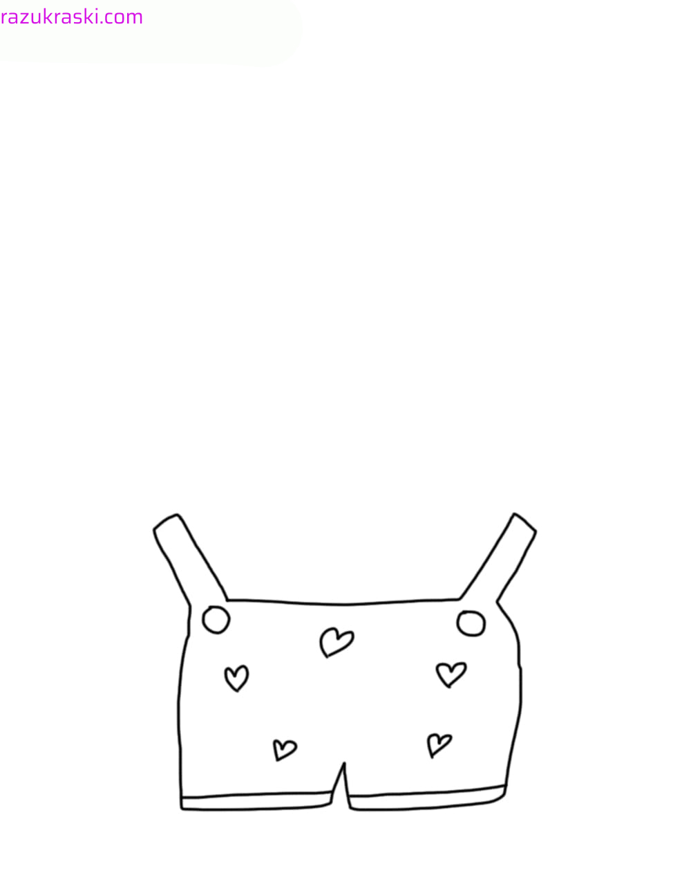 Coloring page Clothing for Lalafanfan Clothes with hearts