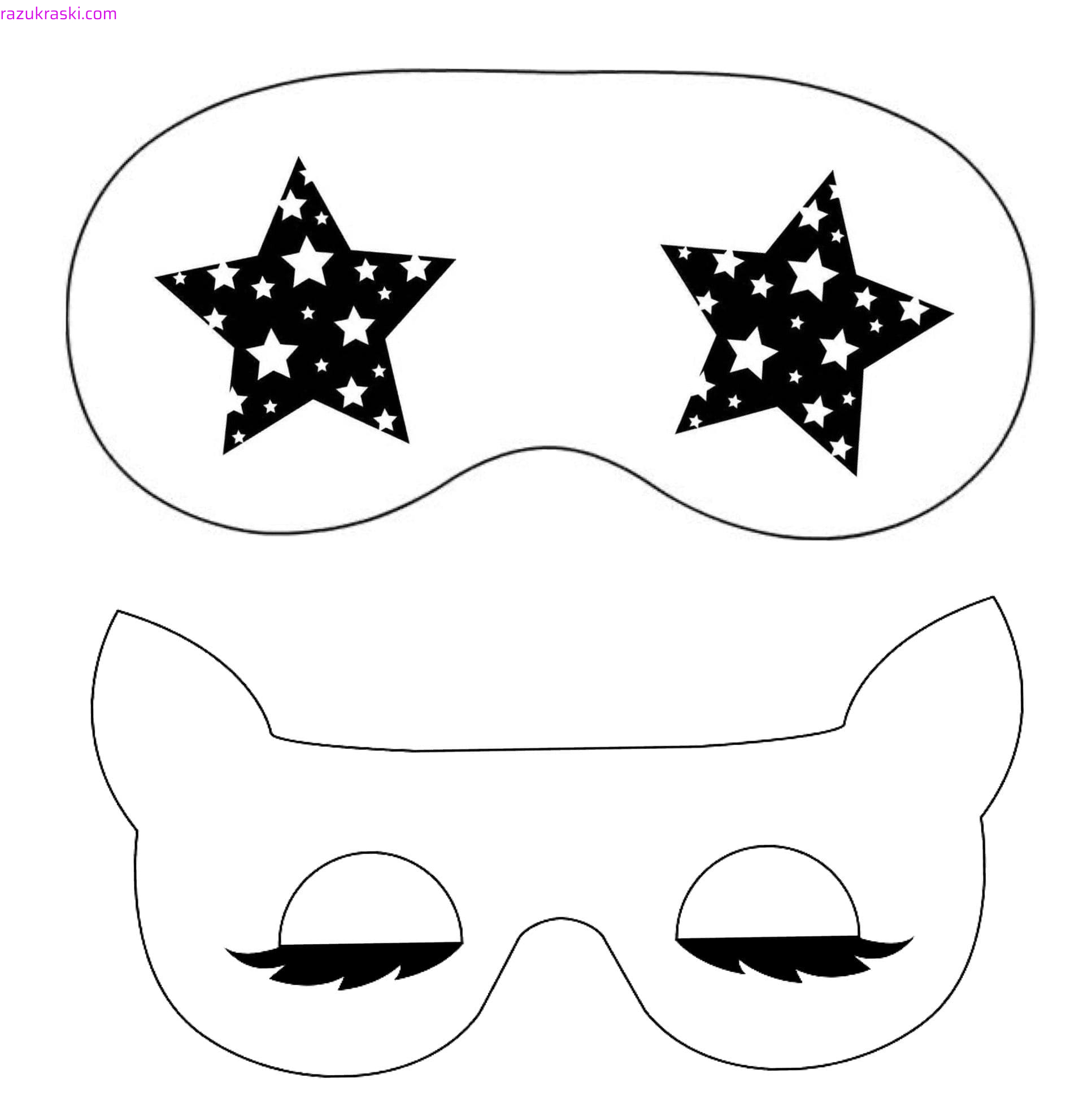 Coloring page Clothing for Lalafanfan Paper Mask for Lalafanfan