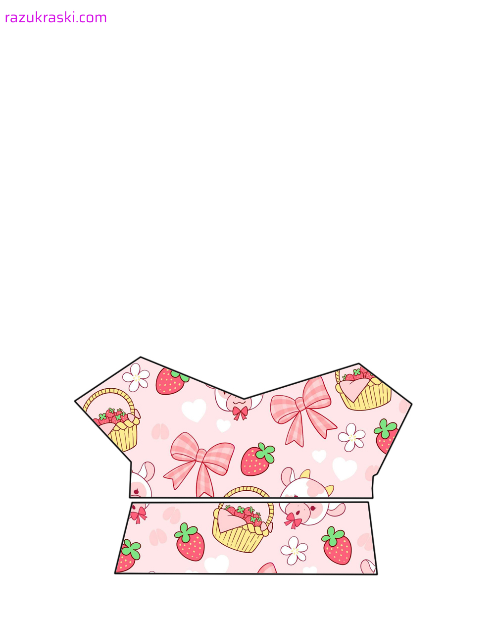 Coloring page Clothing for Lalafanfan Colored Paper Clothes