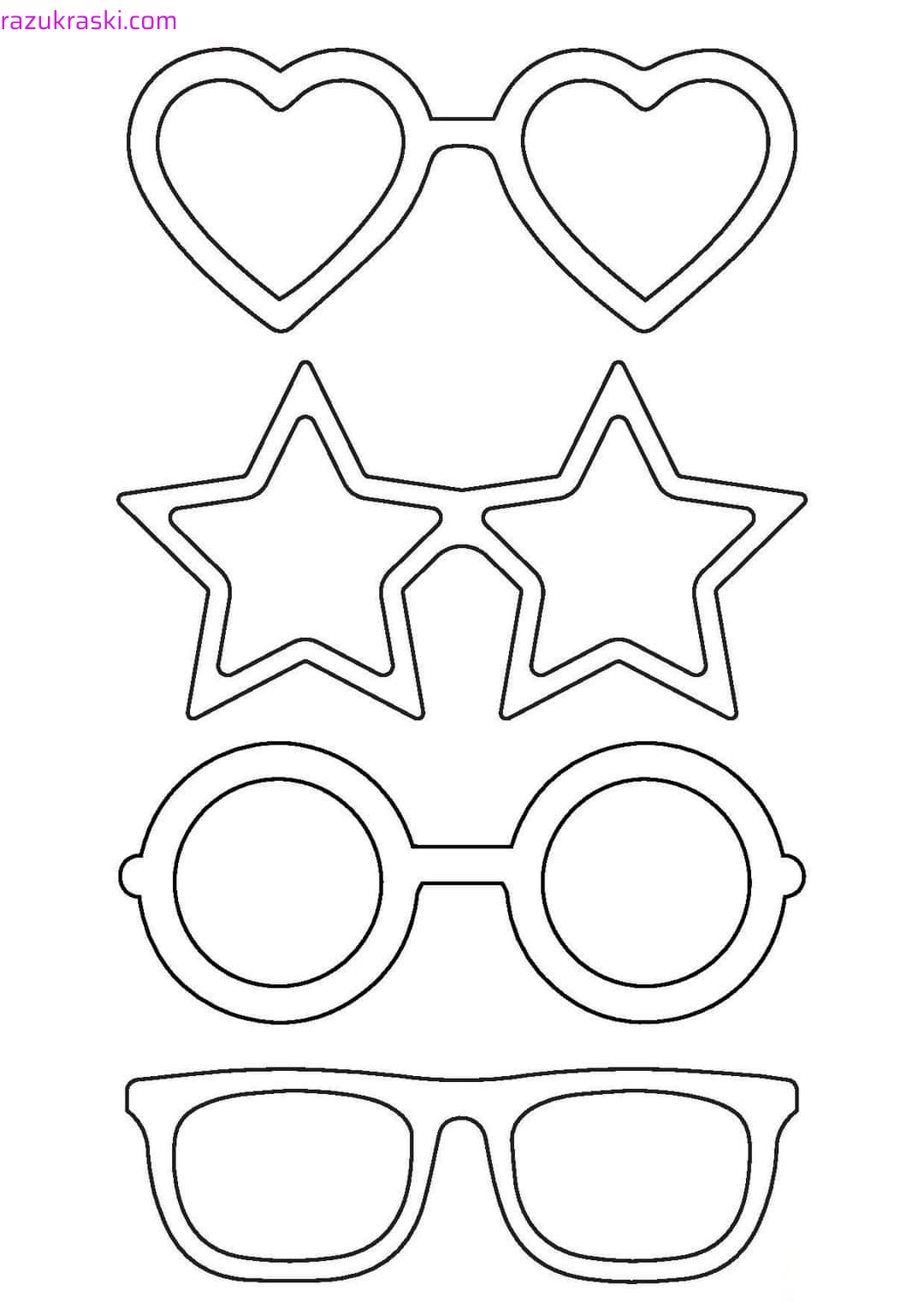 Coloring page Clothing for Lalafanfan Glasses for Lalafanfan