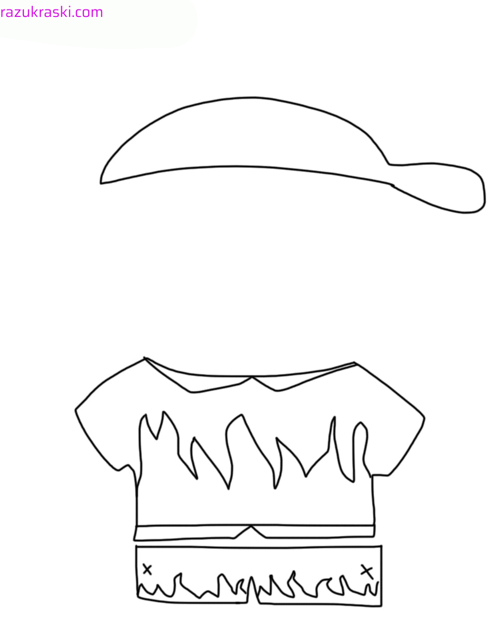 Ausmalbild Kleidung für Lalafanfan Modische Papierkleidung