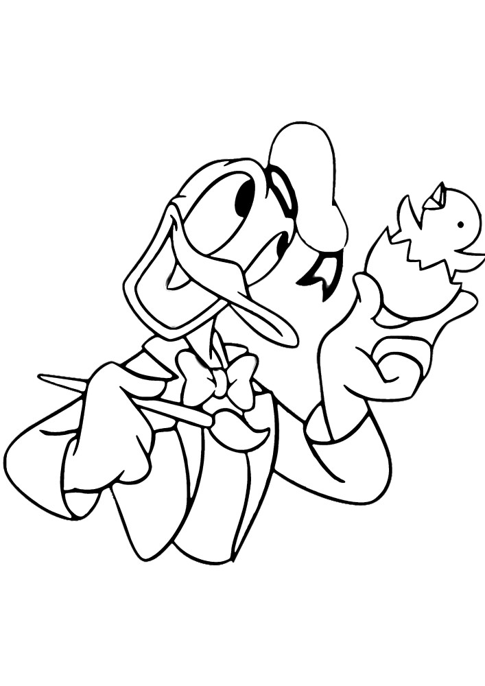 Donald Duck recueille les testicules de Pâques