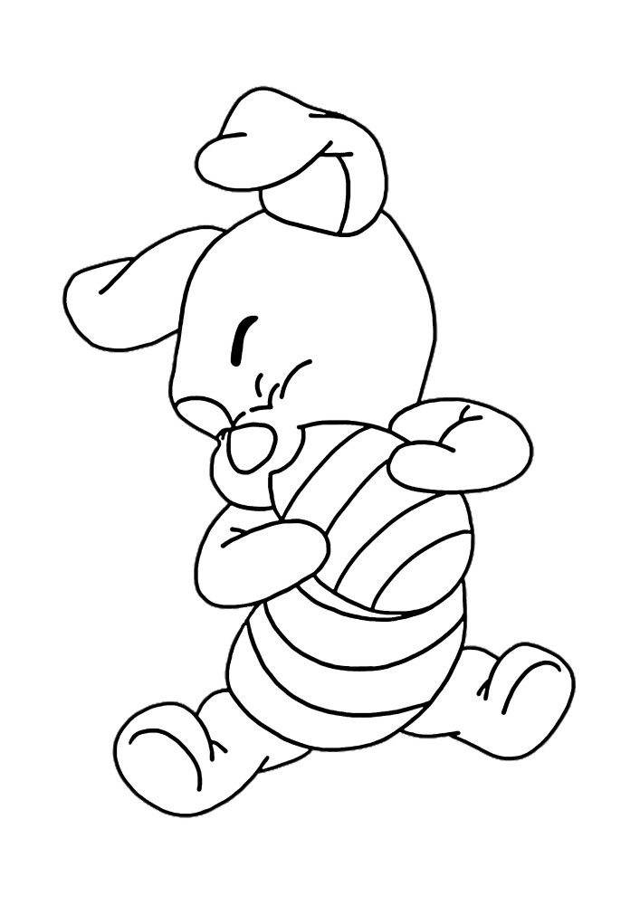Mickey y Pluto-colorear para Pascua