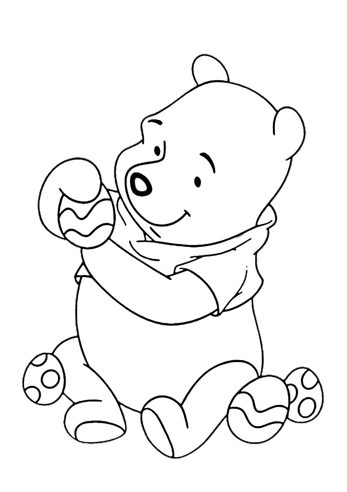 Winnie the Pooh intenta agarrar un testículo de Pascua