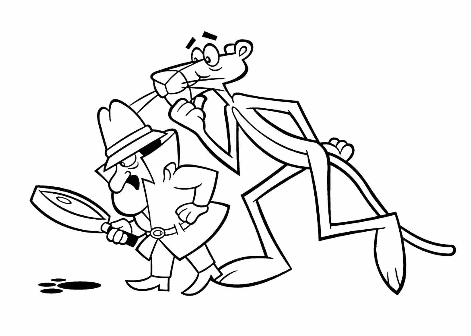 Coloring page Pink Panther Detectives