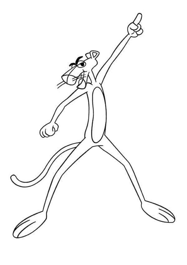 Coloriage Pink Panther Vers l'aventure!