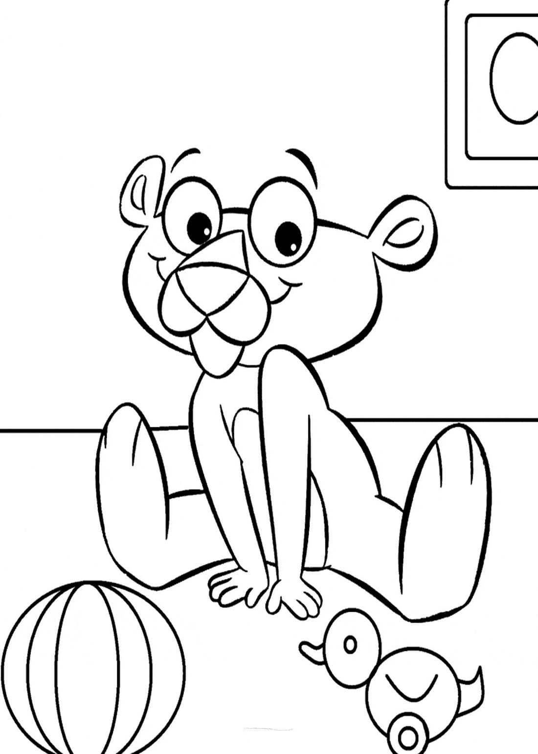 Coloring page Pink Panther Pink Panther for kids