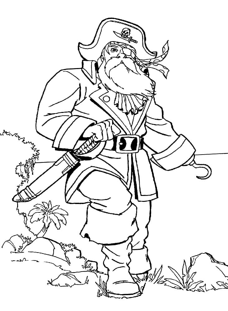 Coloring page Pirates Pirate