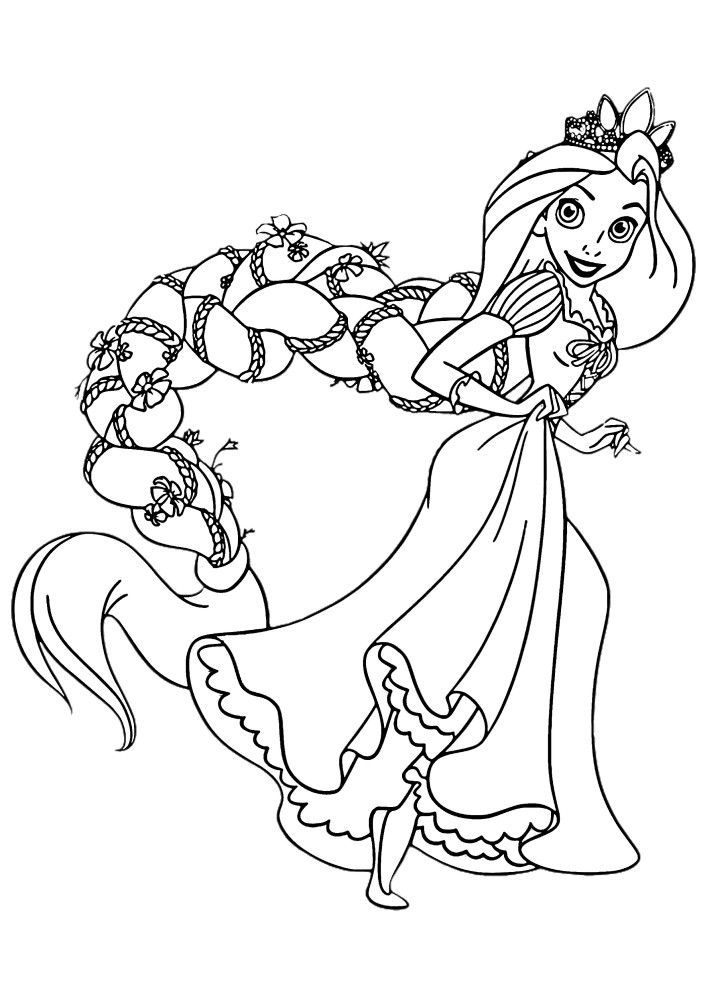 Rapunzel with a crown