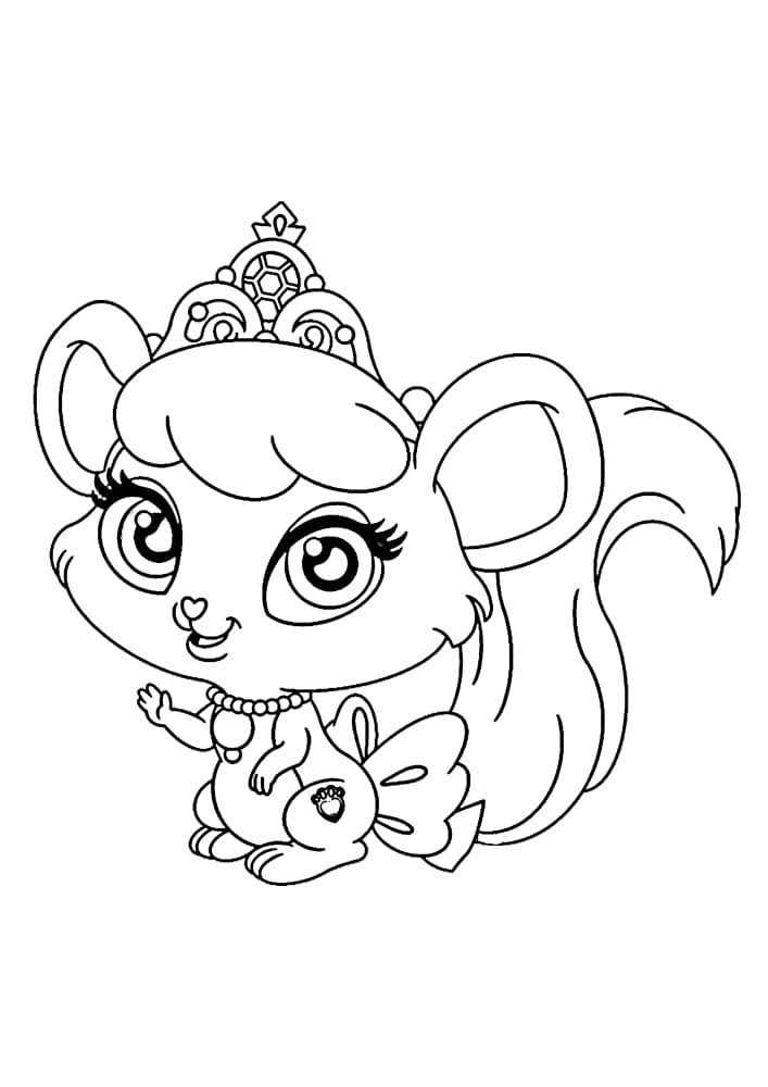 A small animal with a tiara on its head