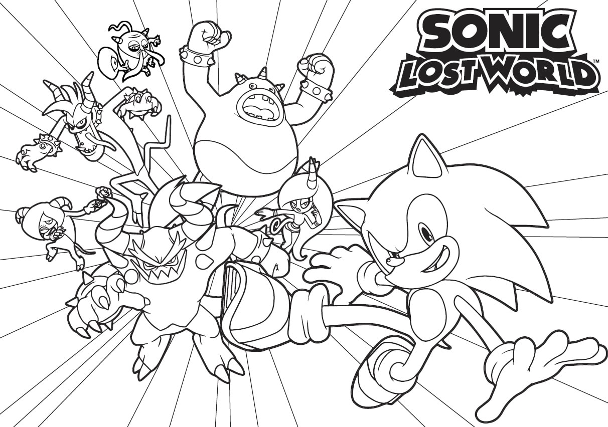 Ausmalbild Sonic Spiel Lost World
