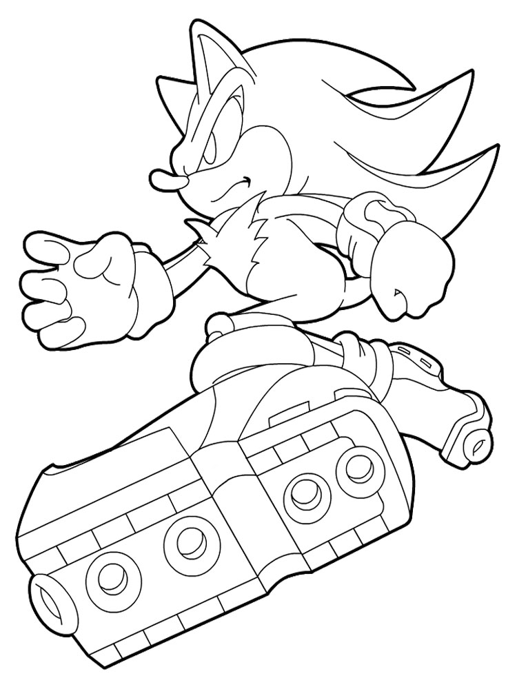Coloring page Sonic A game for children