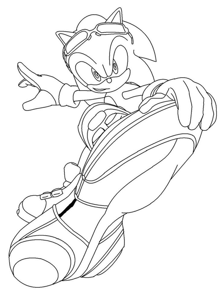 Coloring page Sonic Blue Hedgehog for children