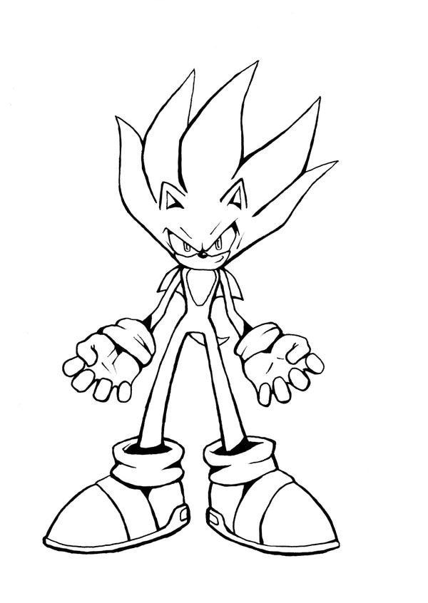 Ausmalbild Sonic für Jungen