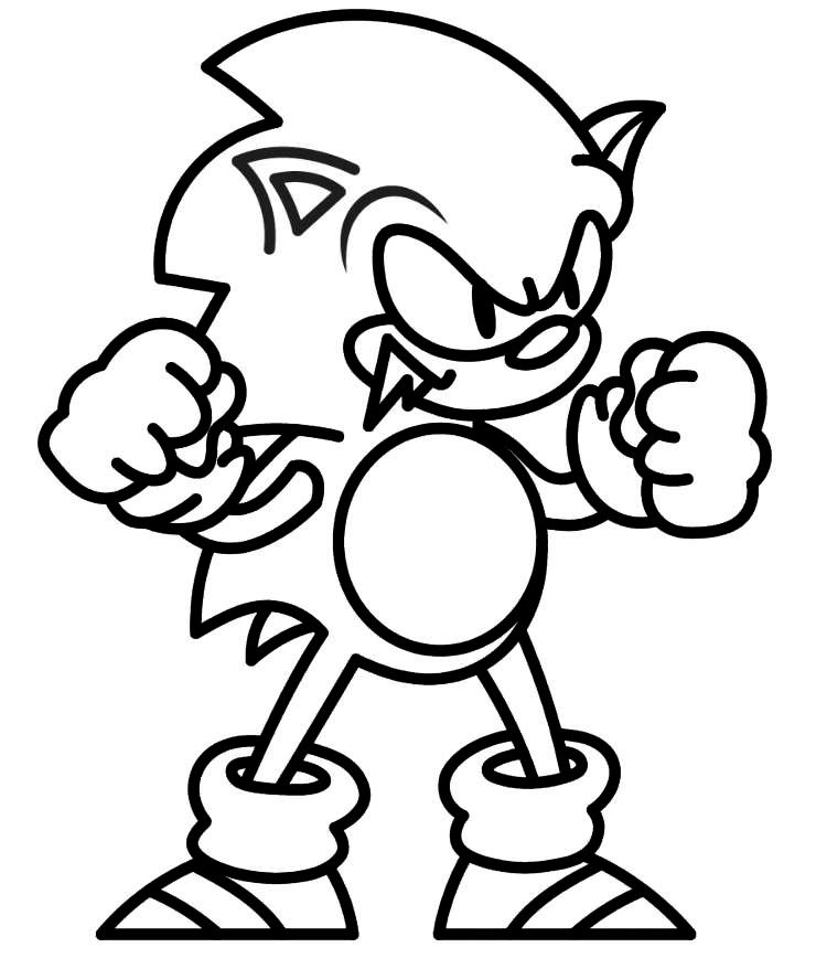 Coloring page Sonic FNF