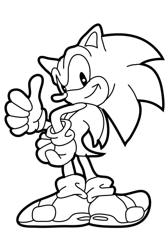 Coloring page Sonic Blue Hedgehog
