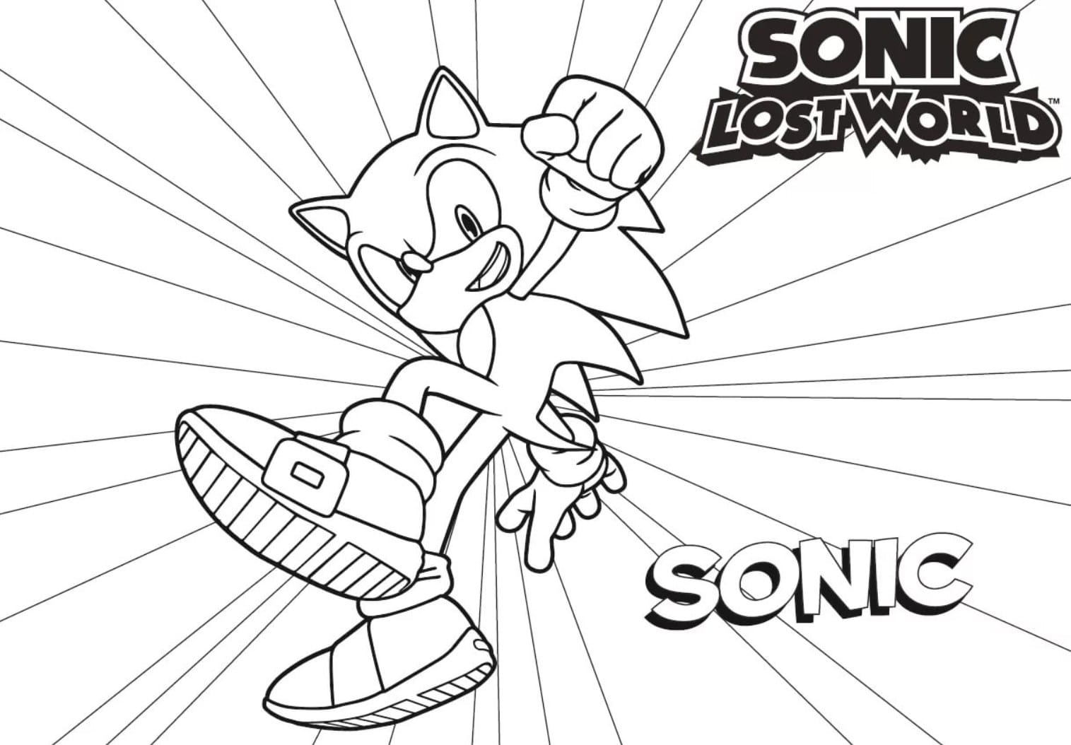 Ausmalbild Sonic Lost World